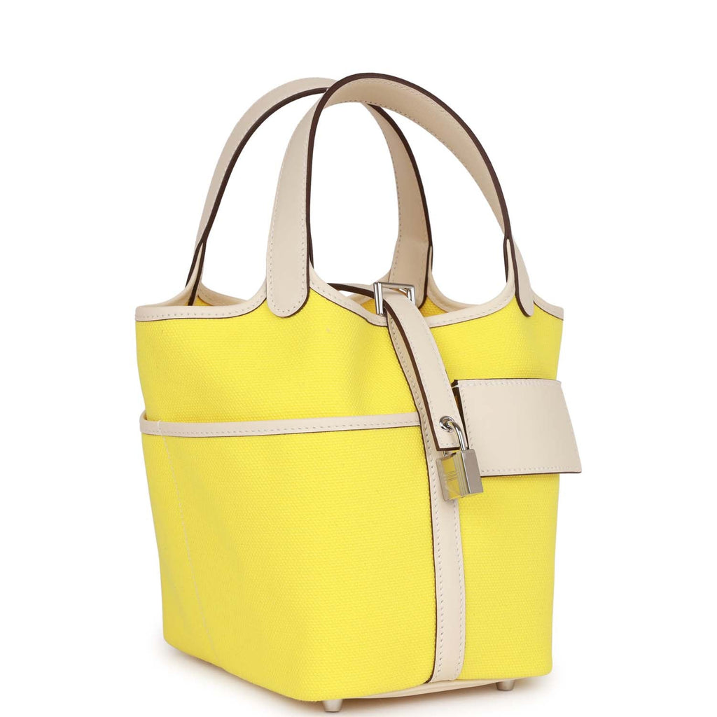 Hermès Jaune Ambre Toile Canvas Small And Large Bain Flat Yachting Pouch  Palladium Hardware Available For Immediate Sale At Sotheby's