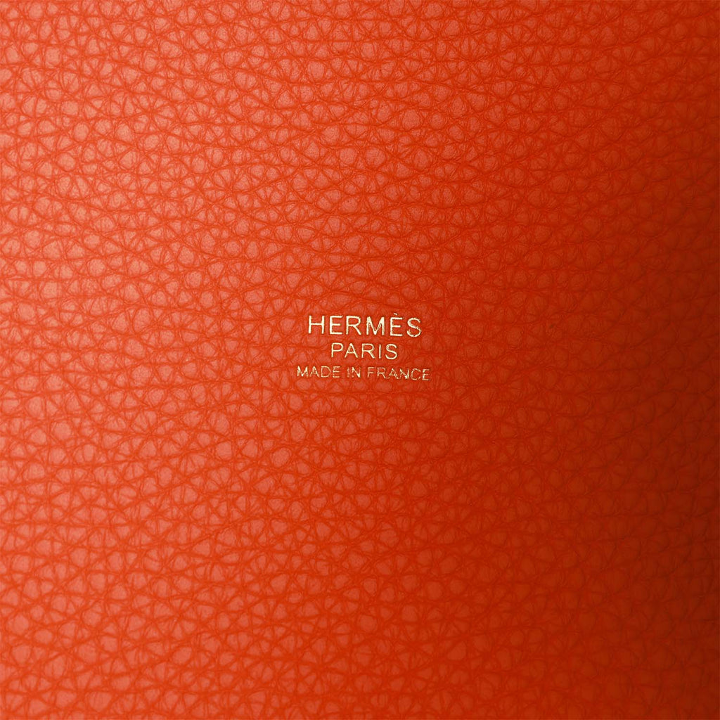 Hermes Picotin Lock 18 Orange Clemence Gold Hardware