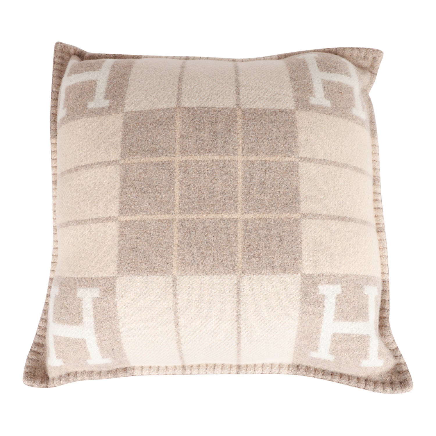 Hermès AVALONE Cushion Wool Beige Hermès AVALONE Cushion Wool Beige