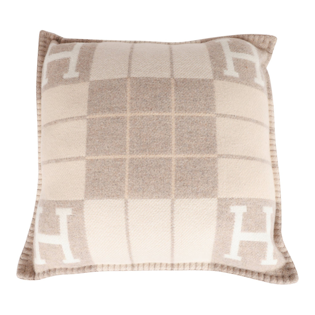 Hermes "Avalon III" Coco and Camomille Signature H Cushion PM