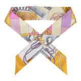 Hermes "Cliquetis" Bouton D'Or Silk Twilly