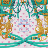 Hermes "Brides de Gala Love" Rose Silk Pocket Square Scarf 45cm