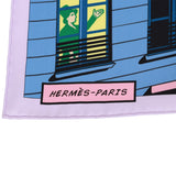 Hermes "Minuit au Faubourg" Parme Silk Twill Scarf 70cm
