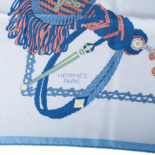 Authentic Hermes Les Artificiers Vintage Scarf 90cm Silk 