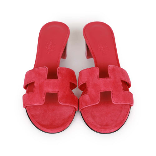 Hermes Oasis Sandals Rose Framboise Gradient Heels EU 35