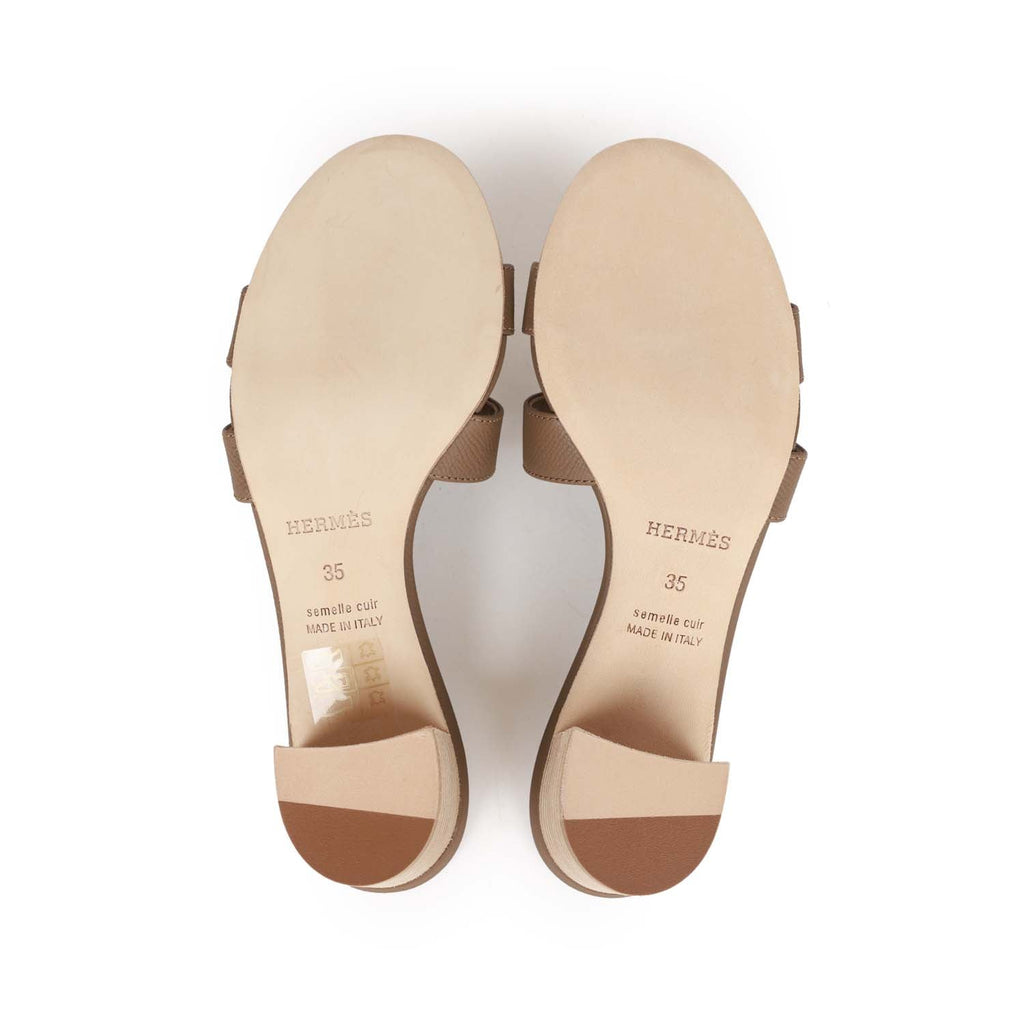 Hermes Etoupe Oasis Sandals #Size36#SGD800#Wornonce
