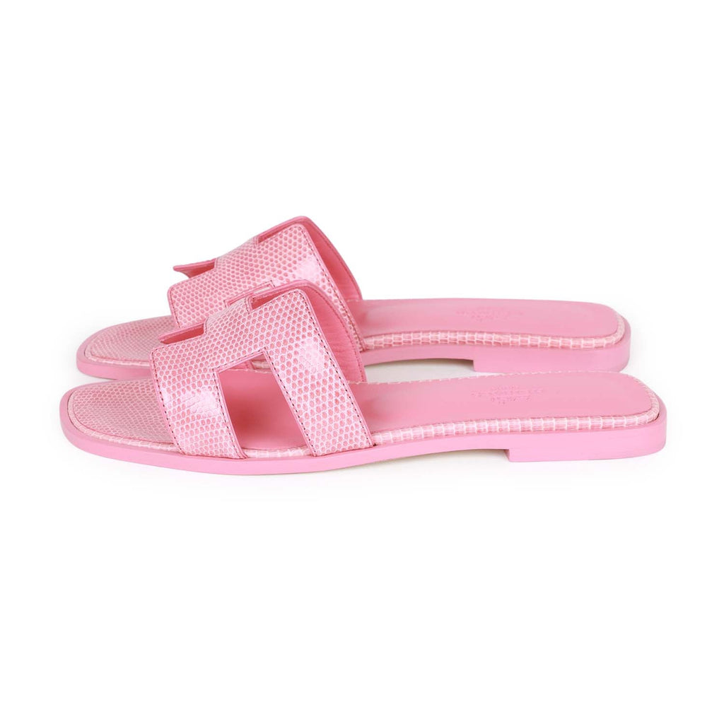 Oran lizard sandals Hermès Pink size 36 EU in Lizard - 24307274