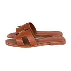 Hermes Oran Sandals Gold Box Calfskin EU 36