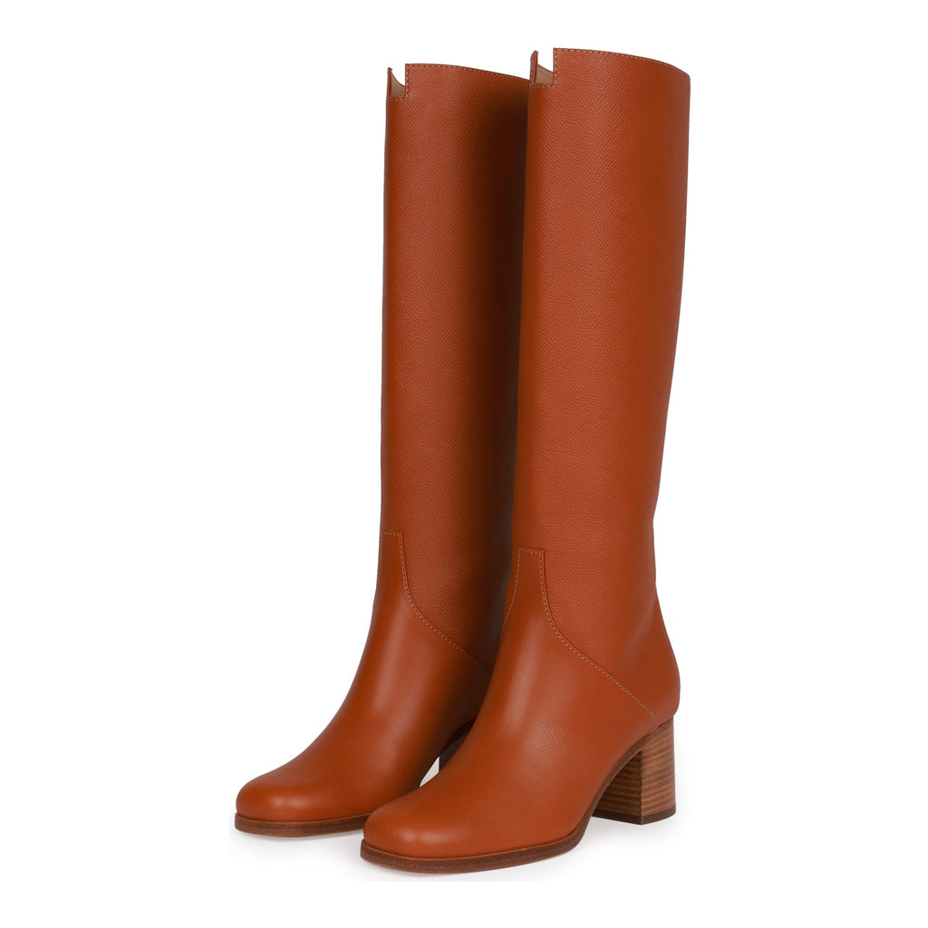 Hermes Foulee 60 Tall Boots Gold Epsom 36.5 – Madison Avenue Couture