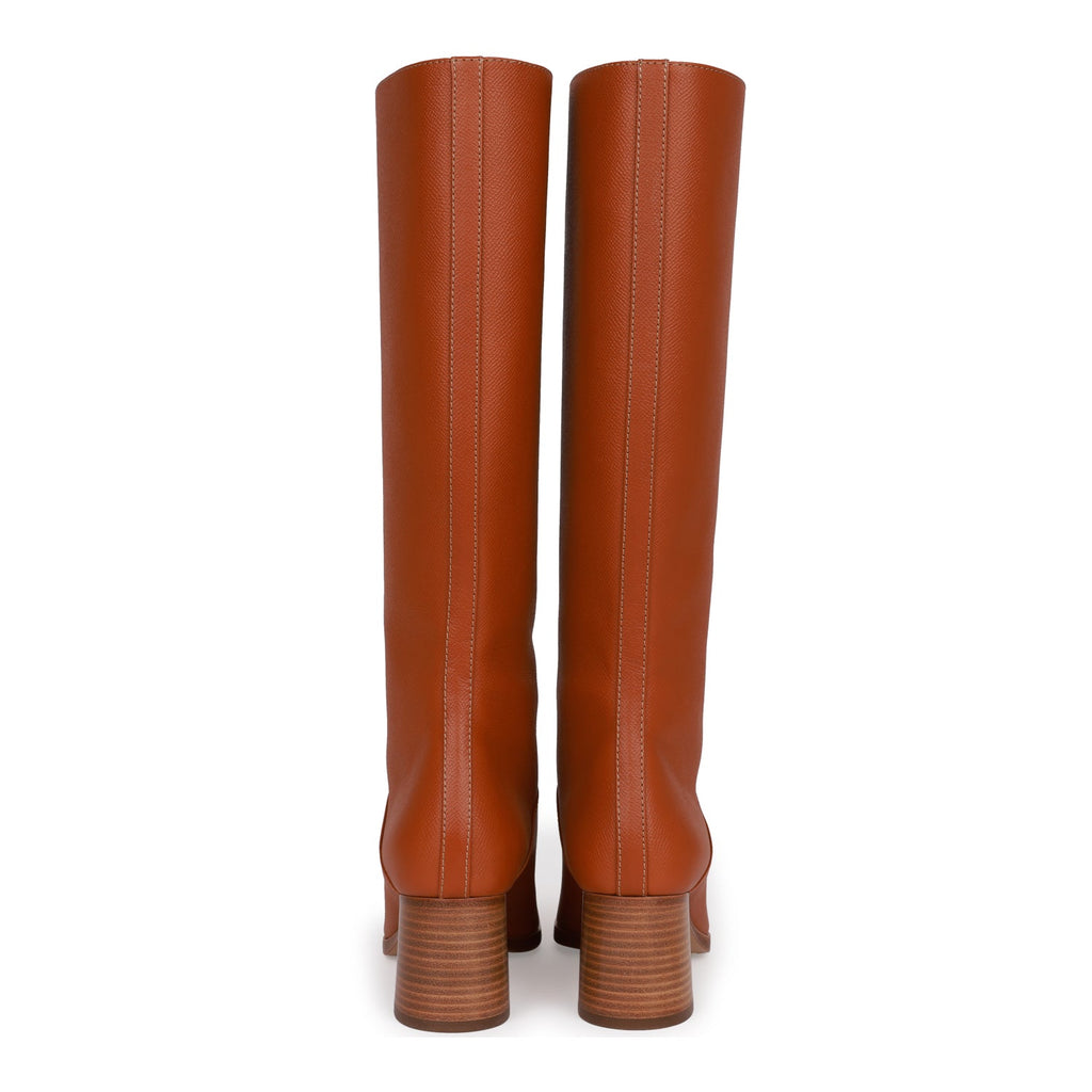 Hermes Foulee 60 Tall Boots Gold Epsom 36.5