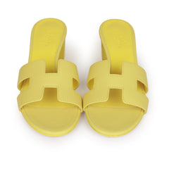 Hermes Oasis Sandals Lime Epsom 37 EU