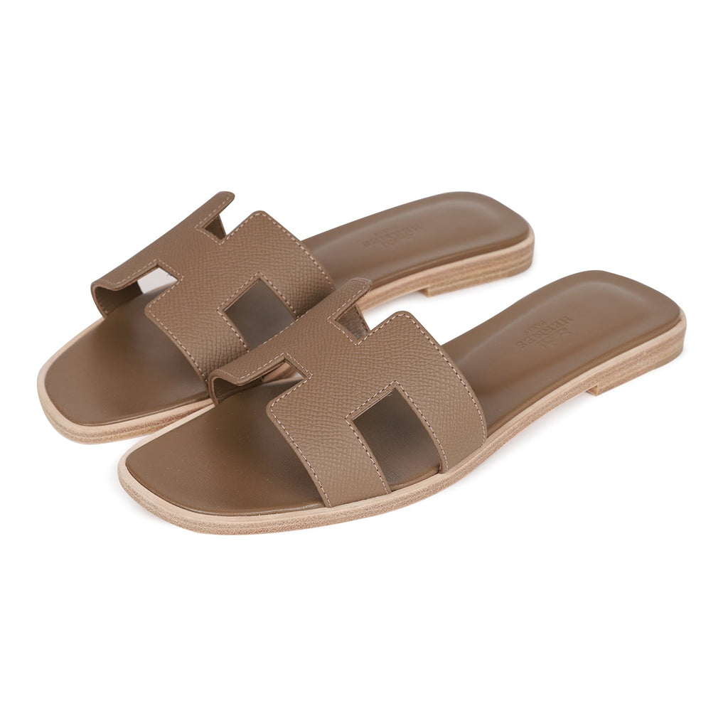 Hermes Oran Sandals Etoupe Epsom - Main Image