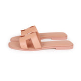HERMES Box Calfskin Oran Sandals 36 Rouge Jaipur 1245235