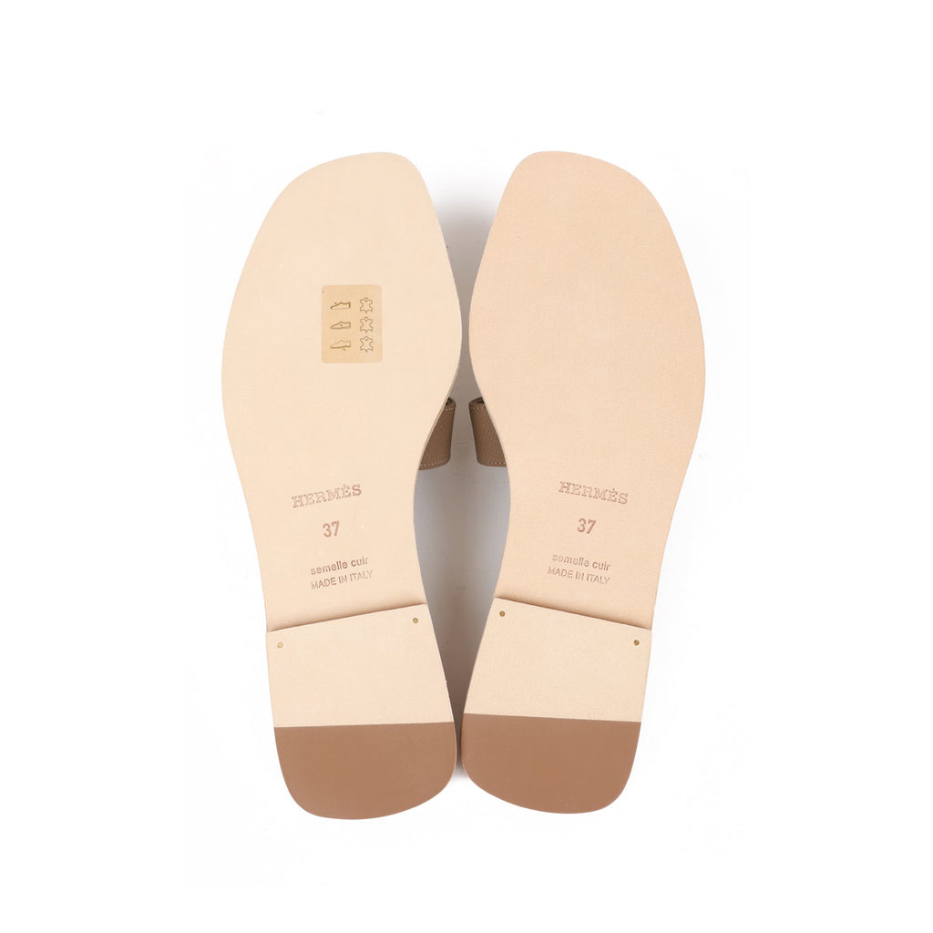 Hermes Oran Étoupe Sandals Size 37 EU