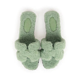 Hermes Oran Sandals Vert D'eau Woolskin 36