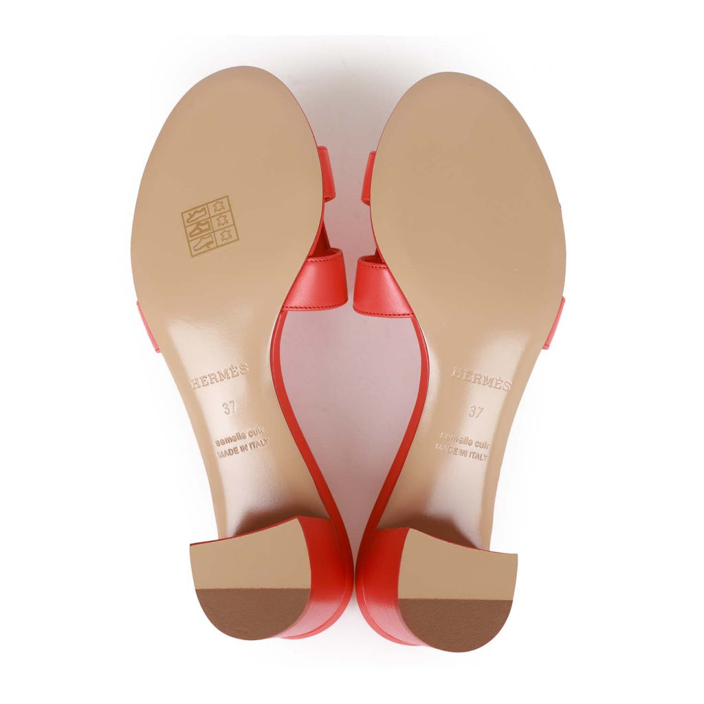 Hermes Oasis Sandals Rose Jaipur Calfskin 37 – Madison Avenue Couture