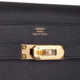 Hermes Kelly Wallet To Go Black Epsom Gold Hardware