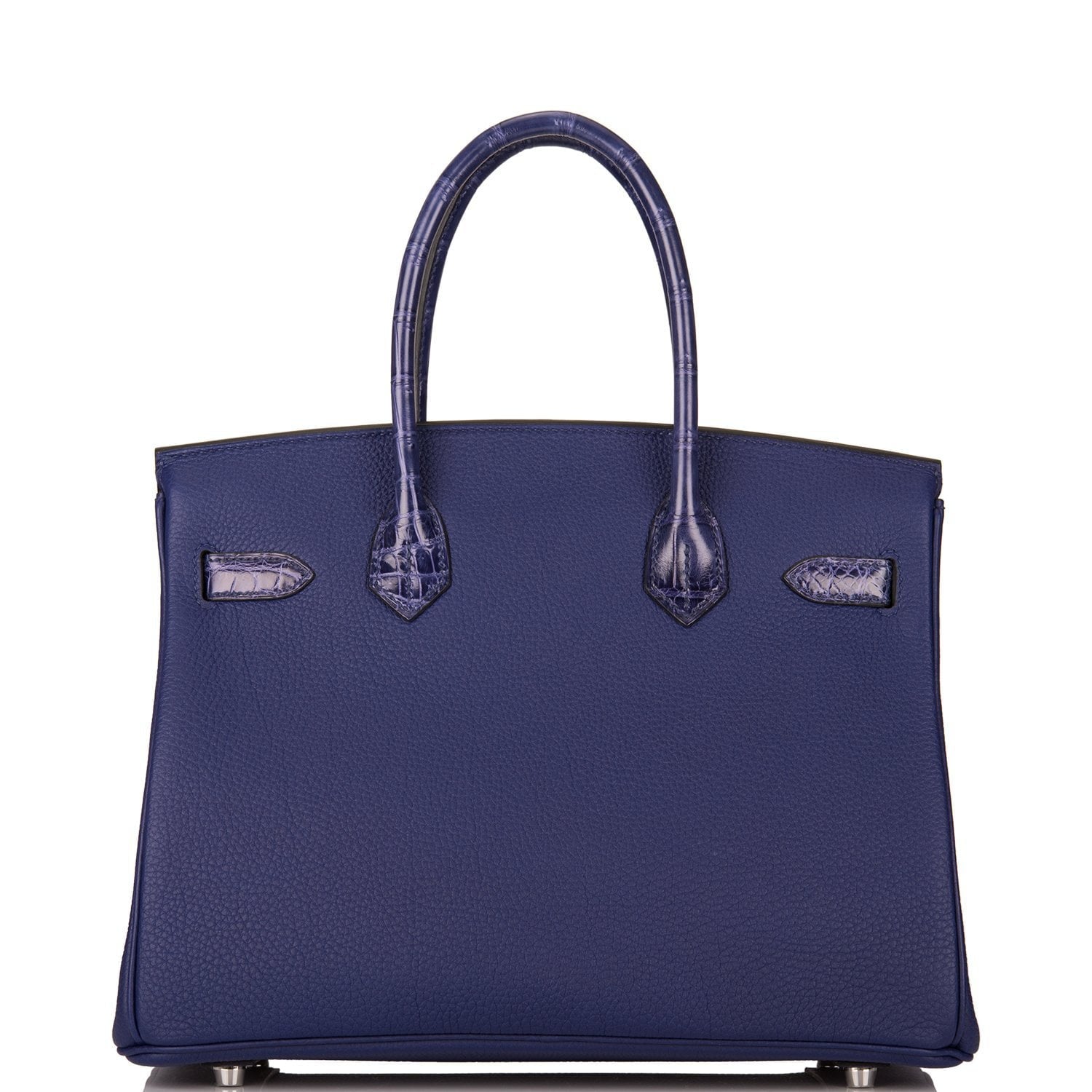 Hermes Bleu Encre Shiny Niloticus Crocodile/Togo Birkin Touch 30cm ...