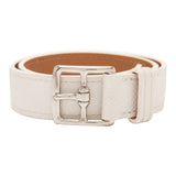 Hermes White Epsom Leather Double-Wrap Etriviere Bracelet