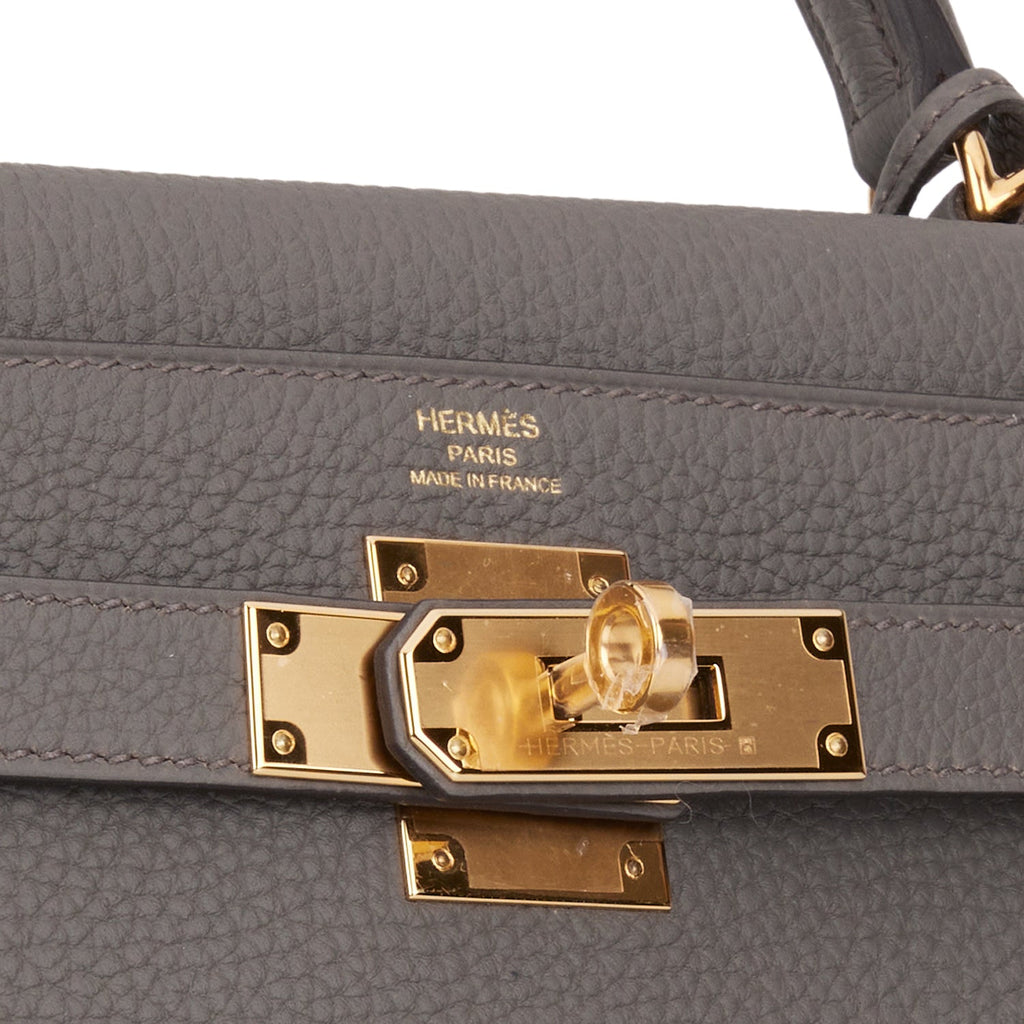 Hermes Kelly Retourne 28 Beton Togo Gold Hardware – Madison Avenue Couture