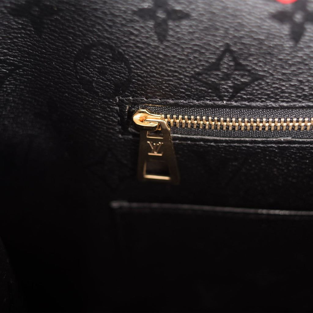 Louis Vuitton Teddy Onthego GM Calfskin Monogram Shoulder Bag Black