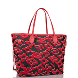 Louis Vuitton Red, White, and Black Tufted Monogram Canvas LVxUF Neverfull mm Gold Hardware, 2020 (Like New), Womens Handbag