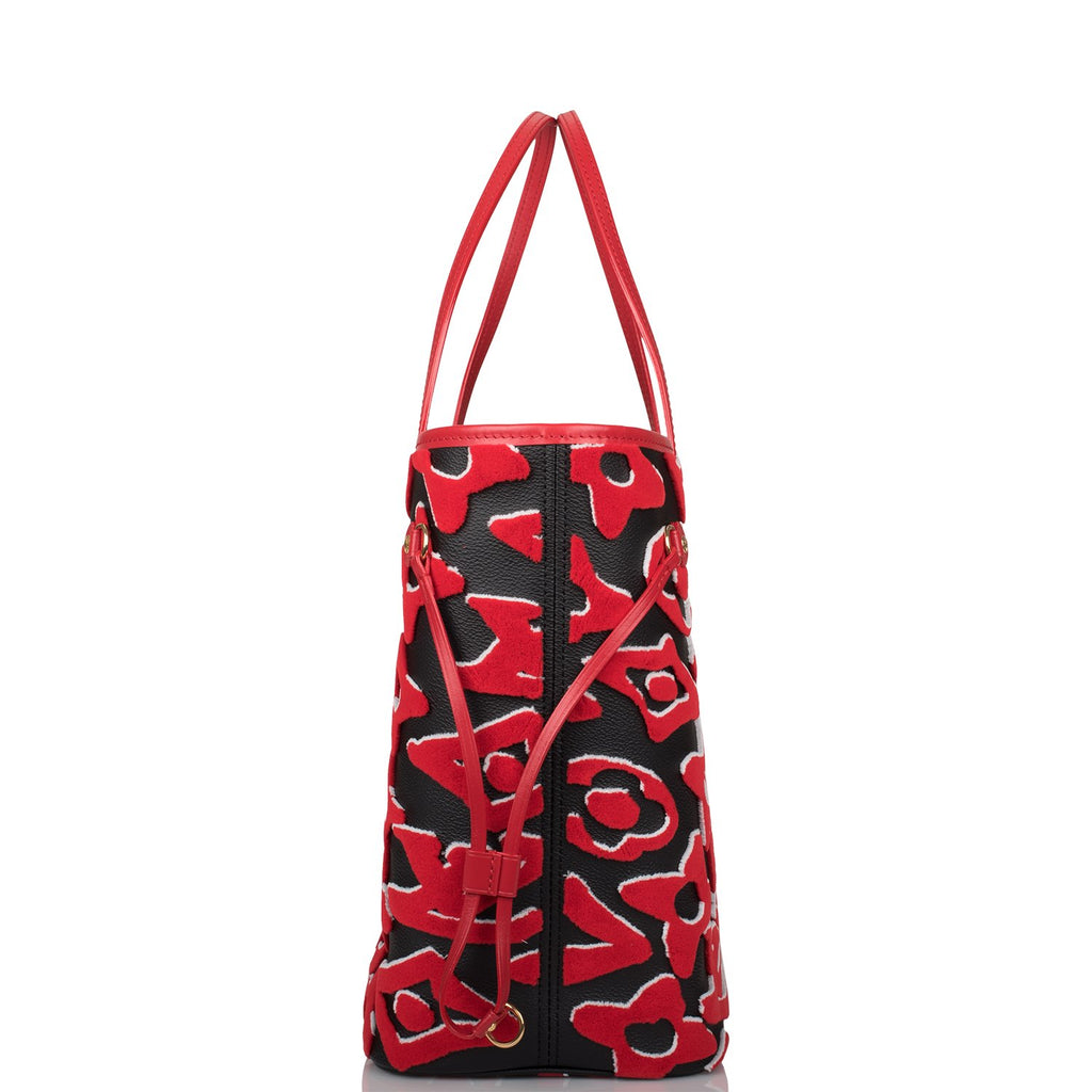 Louis Vuitton x UF Black/Red Tufted Monogram Neverfull MM