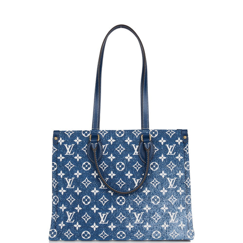 Louis Vuitton Blue Denim Monogram OnTheGo MM
