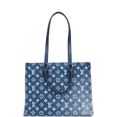 LOUIS VUITTON Denim Damier Monogram Onthego Blue Rouge 1286763