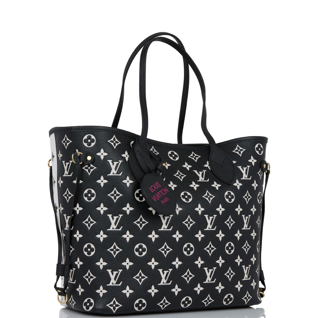 Louis Vuitton Neverfull Black & White Monogram Empreinte Spring in the  City bag