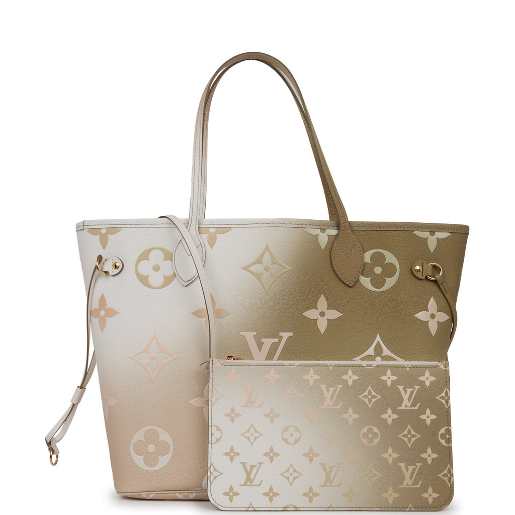 Louis Vuitton Spring in the City Khaki and Beige Empreinte Neverfull MM