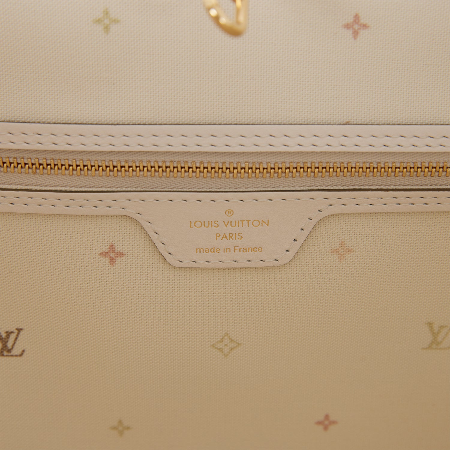Louis Vuitton Spring in the City Khaki and Beige Empreinte Neverfull MM