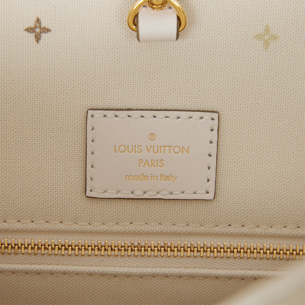 Louis Vuitton Sunset Khaki Monogram Coated Canvas OnTheGo MM Gold
