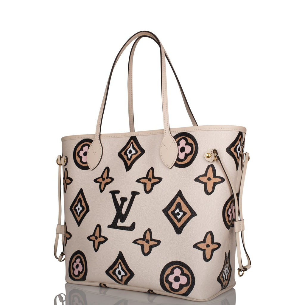 Louis Vuitton Cream Wild At Heart Giant Monogram Neverfull MM – Madison  Avenue Couture
