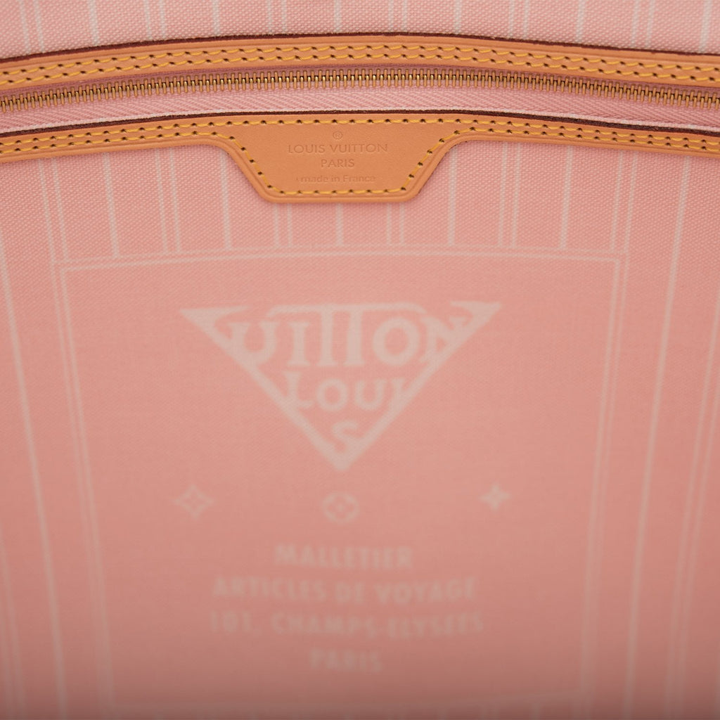 Louis Vuitton Pink Monogram V Neverfull MM NM QJBJDIHDPA007