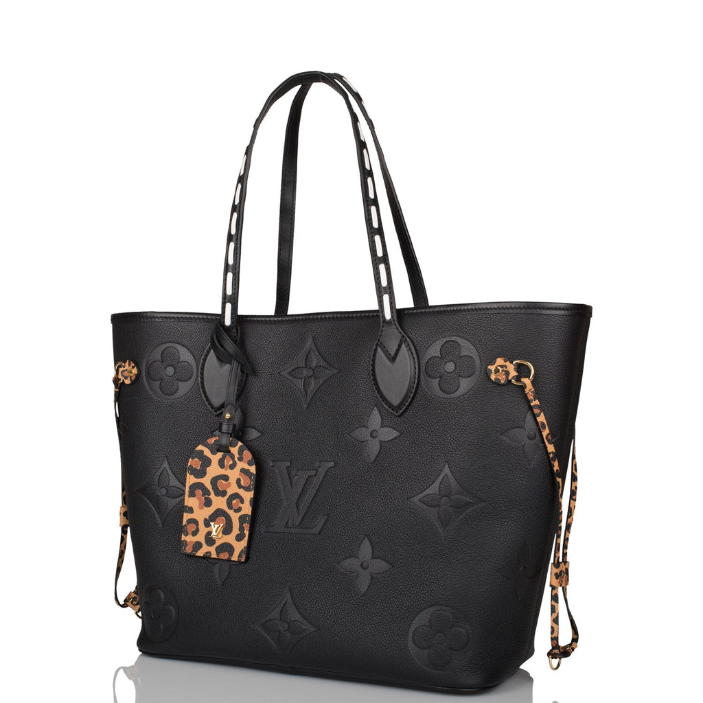 Louis Vuitton Neverfull MM Black Empreinte Leather - Tabita Bags