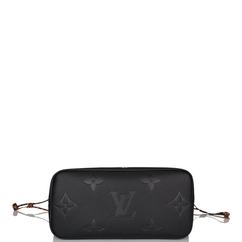 Louis Vuitton Black Wild At Heart Giant Monogram Empreinte Neverfull MM