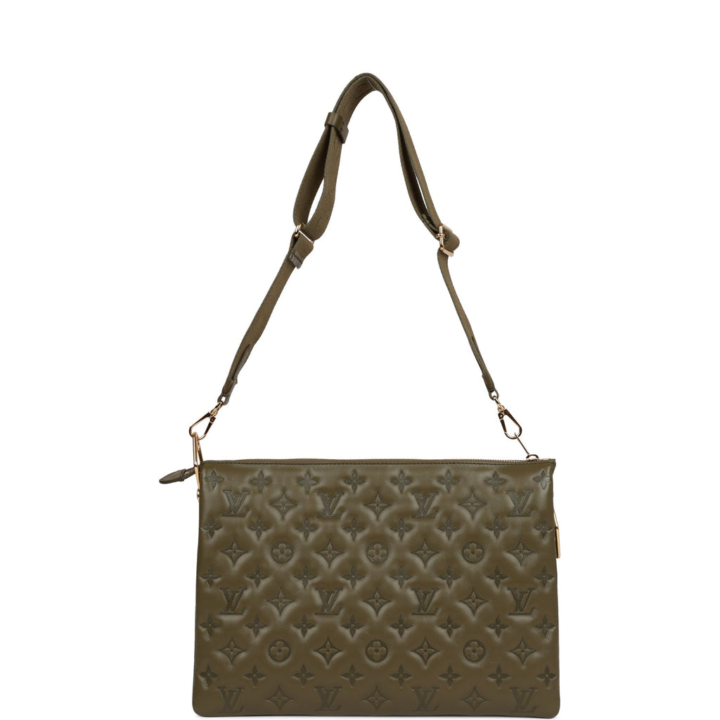 Louis Vuitton Coussin Bag Monogram Embossed Lambskin MM Green