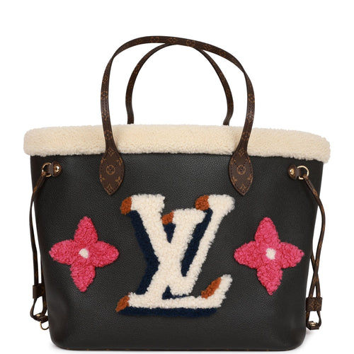 Louis Vuitton Brown Leather and Shearling On My Side PM Tote Bag Louis  Vuitton