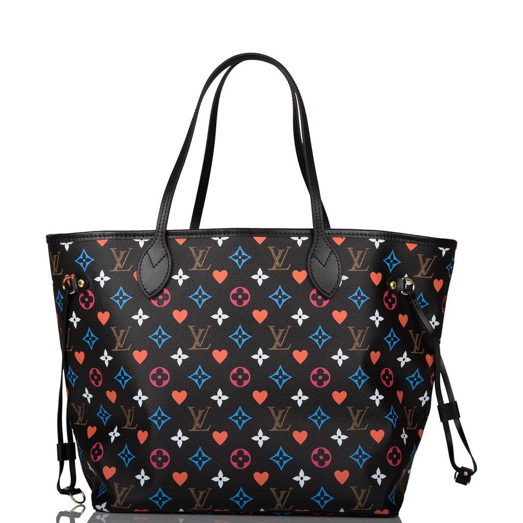 Louis Vuitton Neverfull MM Tote Bag Monogram Game On Black Canvas M57483