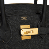 Hermes Birkin 30 Black Togo Gold Hardware