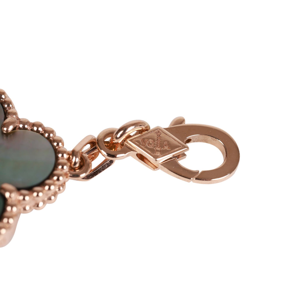 Van Cleef & Arpels Vintage Alhambra 5 Diamond Motifs Bracelet in