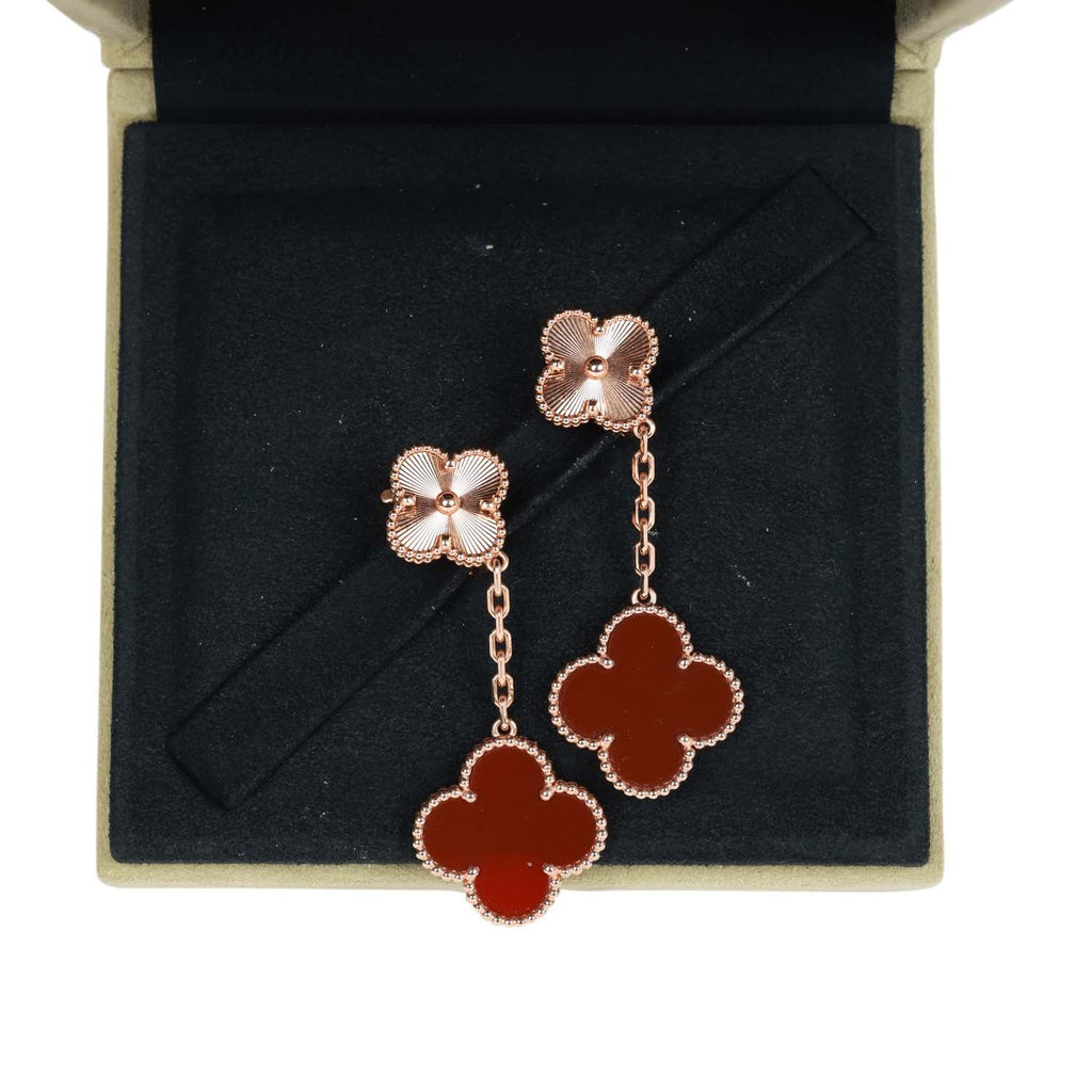 Carnelian Earrings Van Cleef And Arpels Alhambra Earrings Price