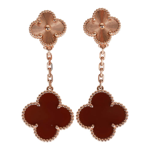 Van Cleef & Arpels Vintage Alhambra 18k Rose Gold 5 Motif Mother of Pe –  Madison Avenue Couture